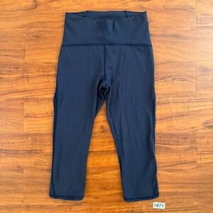 Lululemon Size 6 Train Times High Rise 17" Crop Leggings Dark Navy EUC